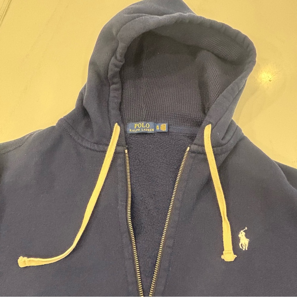 Polo By Ralph Lauren Full Zip Sweatshirt Hoodie Jacket - Navy Men's Size XL